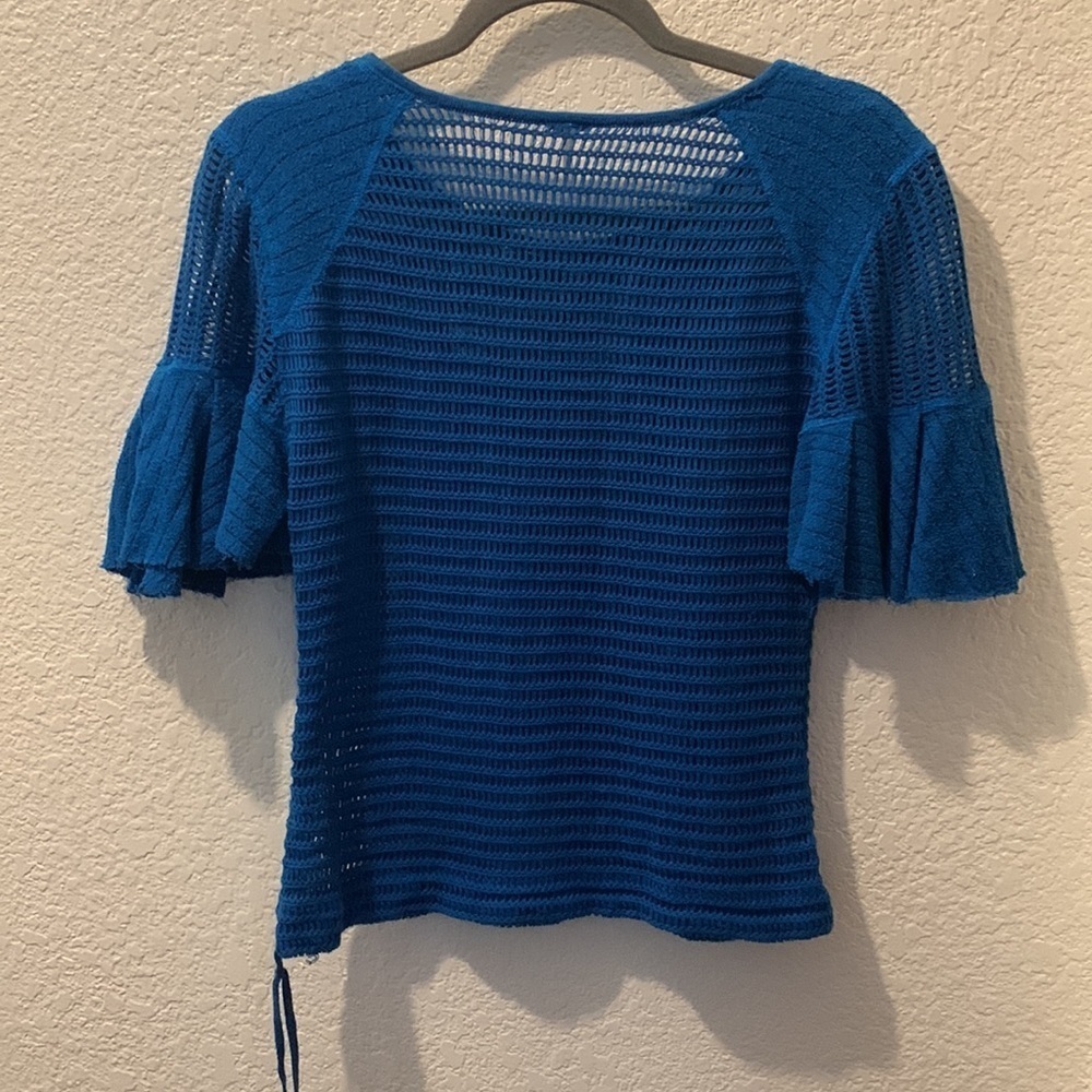 Free People Blue Knit Women's Top - Picture 6 of 8